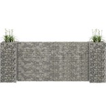 vidaXL Gabion plantenbak H-vormig 260x40x100 cm staaldraad