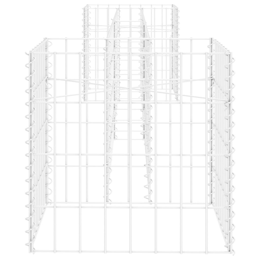 VidaXL Gabion plantenbak H-vormig 260x40x40 cm staaldraad