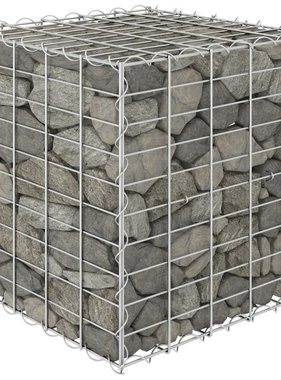 vidaXL Gabion plantenbak verhoogd kubus 50x50x50 cm staaldraad