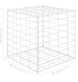 VidaXL Gabion plantenbak verhoogd kubus 40x40x40 cm staaldraad