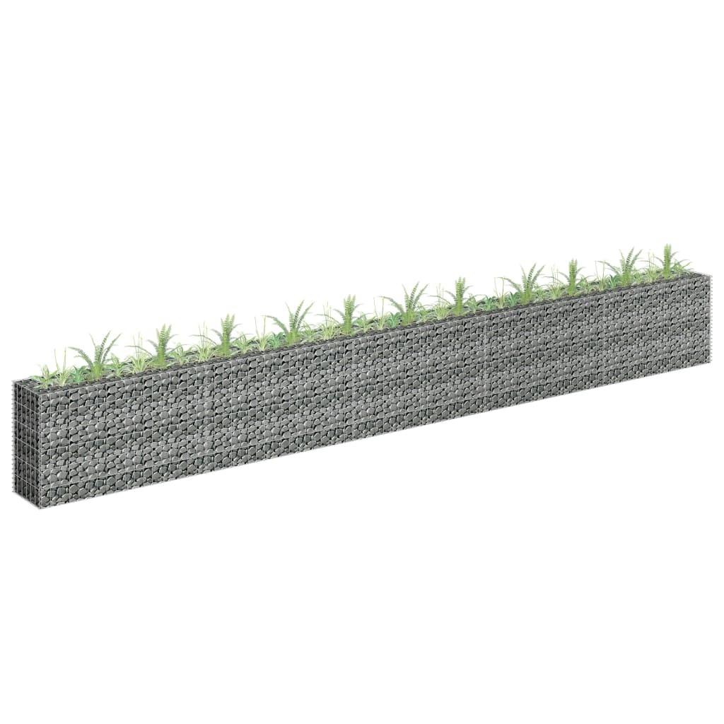 vidaXL Gabion plantenbak verhoogd 450x30x60 cm gegalvaniseerd staal