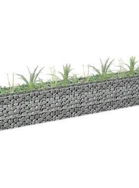 VidaXL Gabion plantenbak verhoogd 180x30x30 cm gegalvaniseerd staal