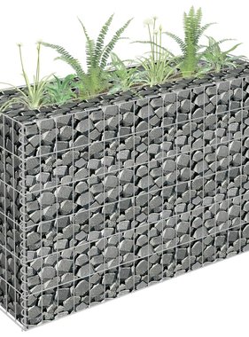 vidaXL Gabion plantenbak verhoogd 90x30x60 cm gegalvaniseerd staal