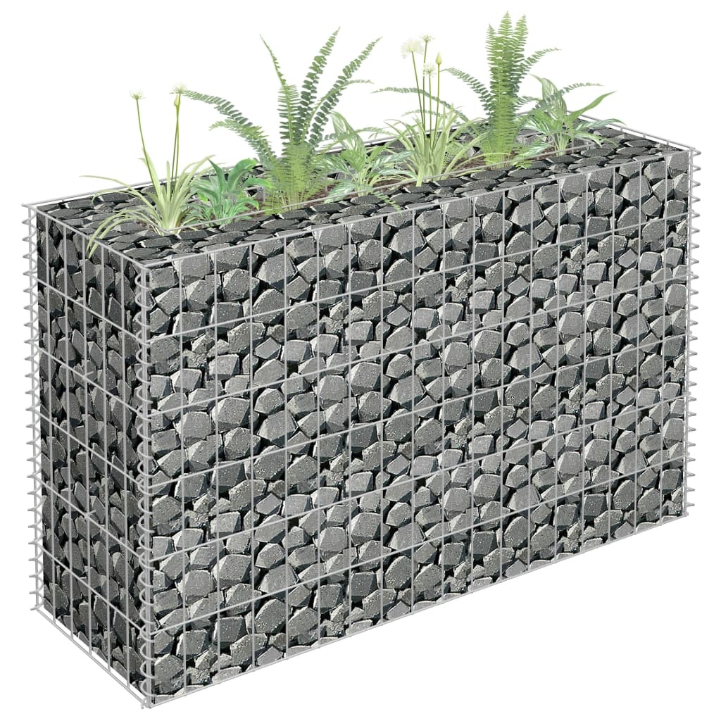 vidaXL Gabion plantenbak verhoogd 90x30x60 cm gegalvaniseerd staal