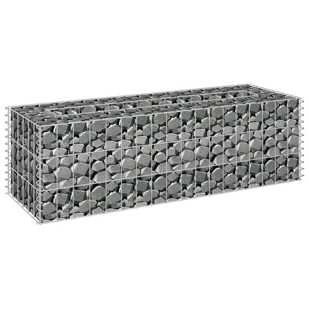 vidaXL Gabion plantenbak verhoogd 90x30x30 cm gegalvaniseerd staal