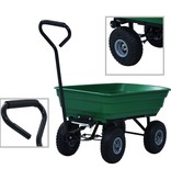 VidaXL Tuinkiepwagen 300 kg 75L groen