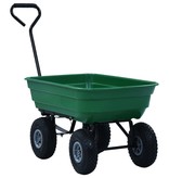 VidaXL Tuinkiepwagen 300 kg 75L groen
