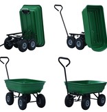VidaXL Tuinkiepwagen 300 kg 75L groen