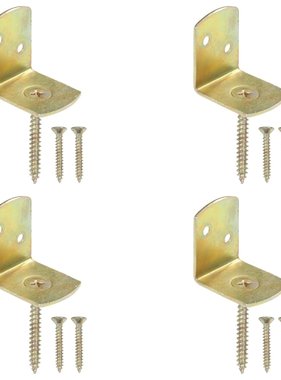 VidaXL Hekpaneelbeugels 4 st L-vorm gegalvaniseerd metaal