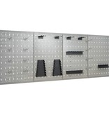 VidaXL Gaatjespaneel wandgemonteerd 4 st 40x58 cm staal