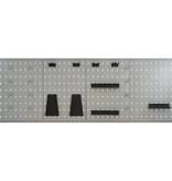 VidaXL Gaatjespaneel wandgemonteerd 4 st 40x58 cm staal
