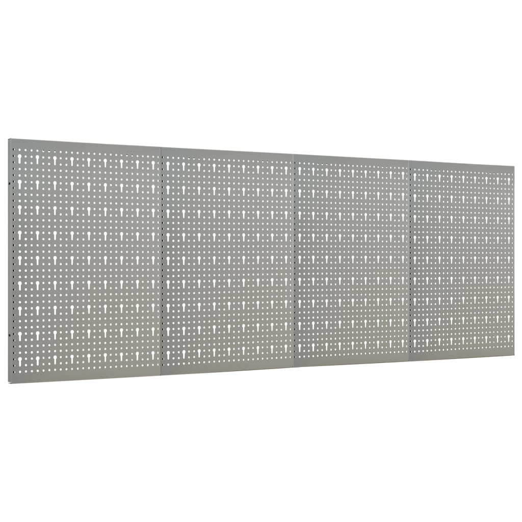 VidaXL Gaatjespanelen wandgemonteerd 4 st 40x58 cm staal