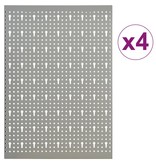 VidaXL Gaatjespanelen wandgemonteerd 4 st 40x58 cm staal