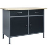 VidaXL Werkbank 120x60x85 cm staal zwart