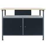 vidaXL Werkbank 120x60x85 cm staal zwart