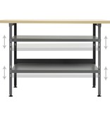 vidaXL Werkbank 120x60x85 cm staal grijs