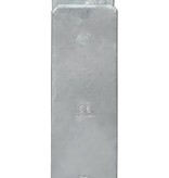 VidaXL Grondankers 2 st 8x6x60 cm gegalvaniseerd staal zilverkleurig
