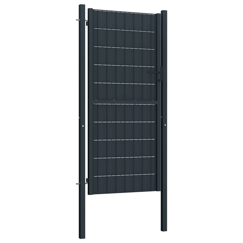 vidaXL Poort 100x124 cm staal antraciet