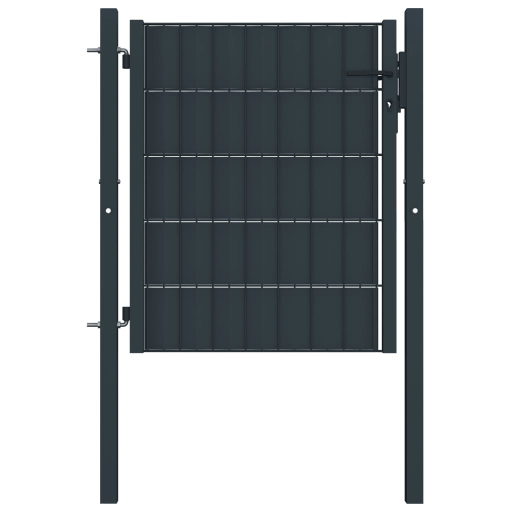 vidaXL Poort 100x81 cm staal antraciet