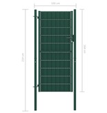 vidaXL Poort 100x164 cm staal groen