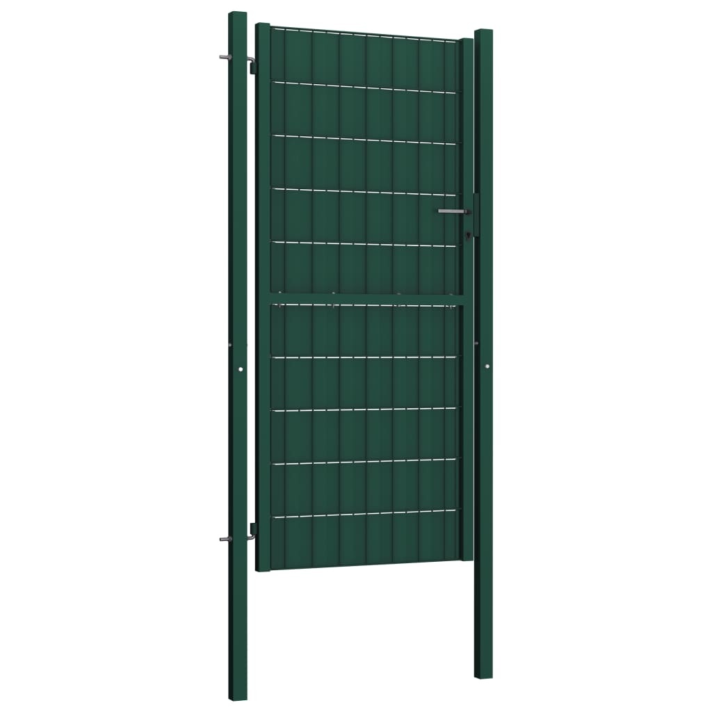 vidaXL Poort 100x124 cm staal groen