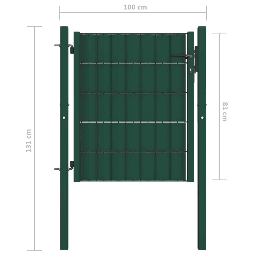 VidaXL Poort 81x100 cm staal groen
