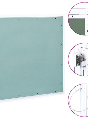 VidaXL Toegangspaneel met aluminium frame en gipsplaat 500x500 mm