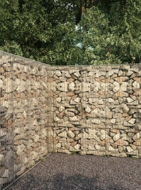 VidaXL Schanskorfmuur met deksel 300x50x200 cm gegalvaniseerd staal