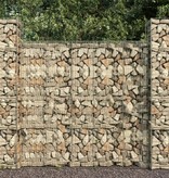 VidaXL Schanskorfmuur met deksel 600x50x200 cm gegalvaniseerd staal