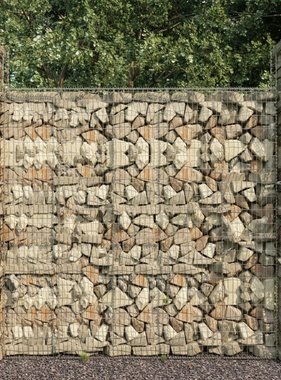 VidaXL Schanskorfmuur met deksel 600x50x200 cm gegalvaniseerd staal