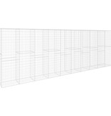 VidaXL Schanskorfmuur met deksel 600x50x200 cm gegalvaniseerd staal