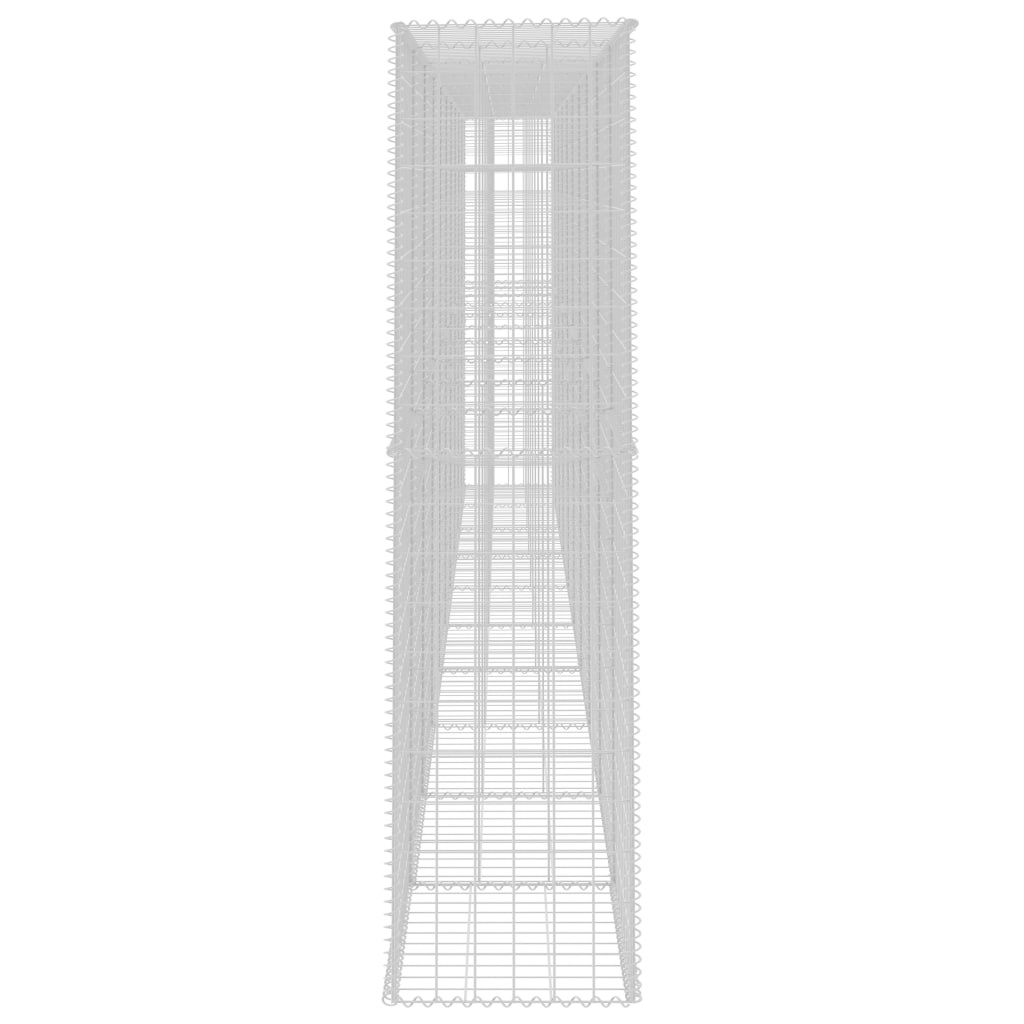 VidaXL Schanskorfmuur met deksel 600x50x200 cm gegalvaniseerd staal