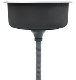 VidaXL Gootsteen met afvoer en zwanenhals roestvrij staal