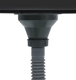 VidaXL Gootsteen met afvoer en zwanenhals roestvrij staal