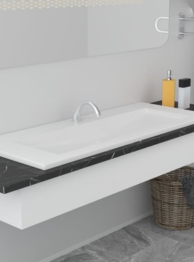 VidaXL Inbouwwastafel 101x39,5x18,5 cm keramiek wit