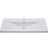 VidaXL Inbouwwastafel 101x39,5x18,5 cm keramiek wit