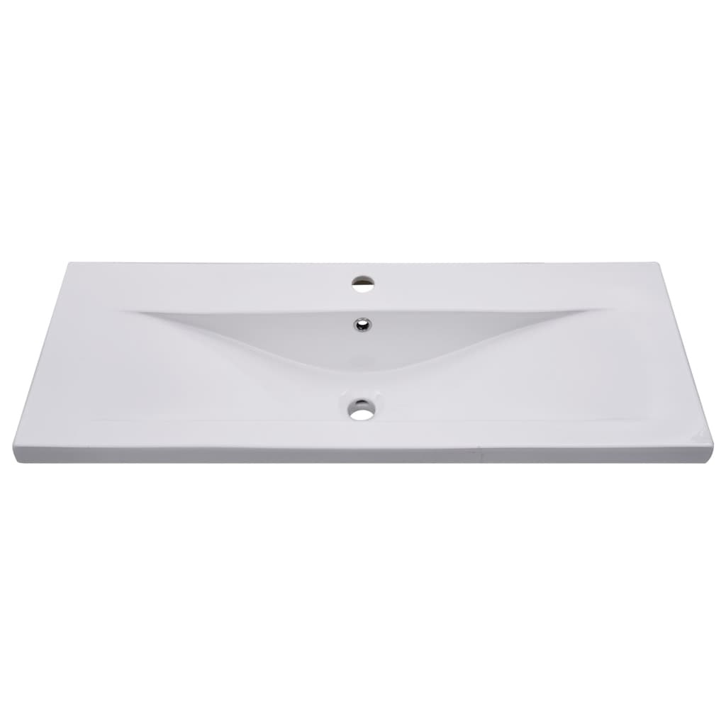 VidaXL Inbouwwastafel 101x39,5x18,5 cm keramiek wit