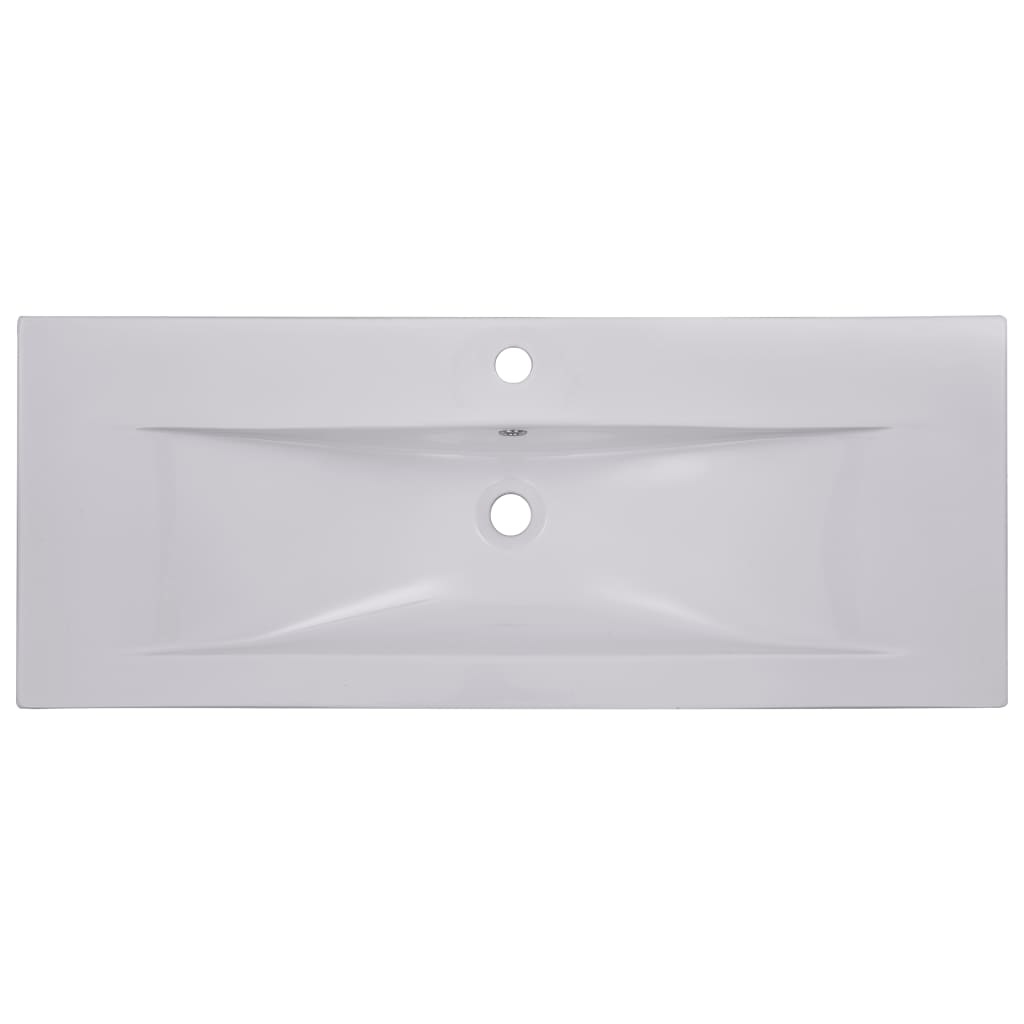 VidaXL Inbouwwastafel 101x39,5x18,5 cm keramiek wit