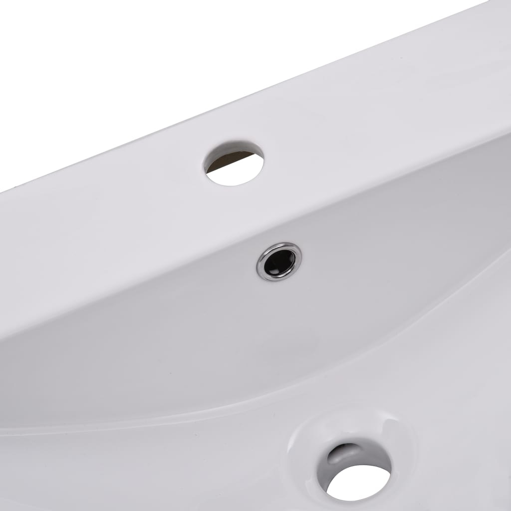 VidaXL Inbouwwastafel 101x39,5x18,5 cm keramiek wit