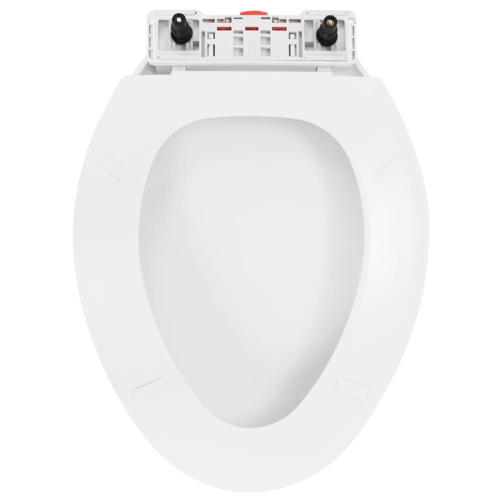 vidaXL Toiletbril soft-close met quick-release ontwerp wit