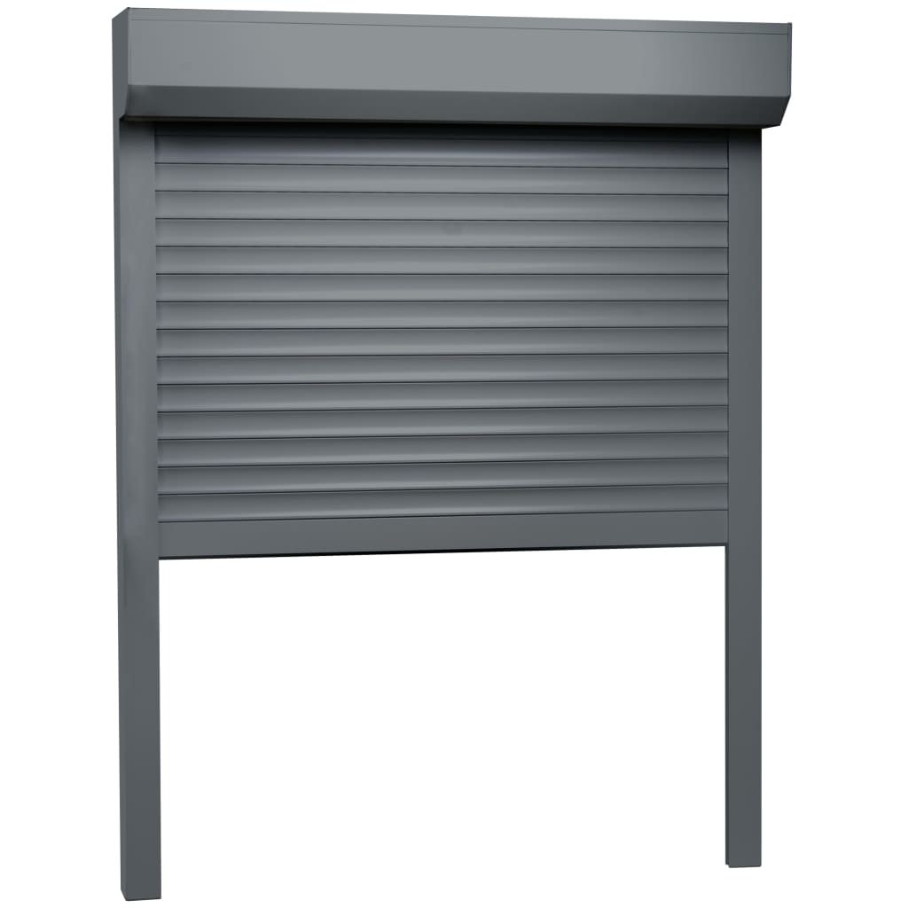 VidaXL Rolluik 100x130 cm aluminium antraciet