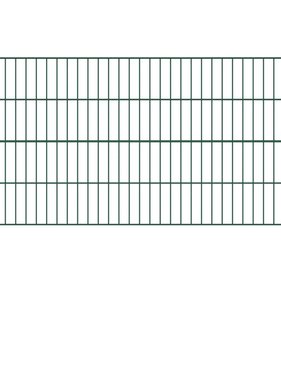 VidaXL Schuttingpaneel met palen 1,7x0,8 m ijzer groen