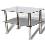 vidaXL Salontafel met 2 lagen glas