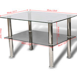 VidaXL Salontafel met 2 lagen glas