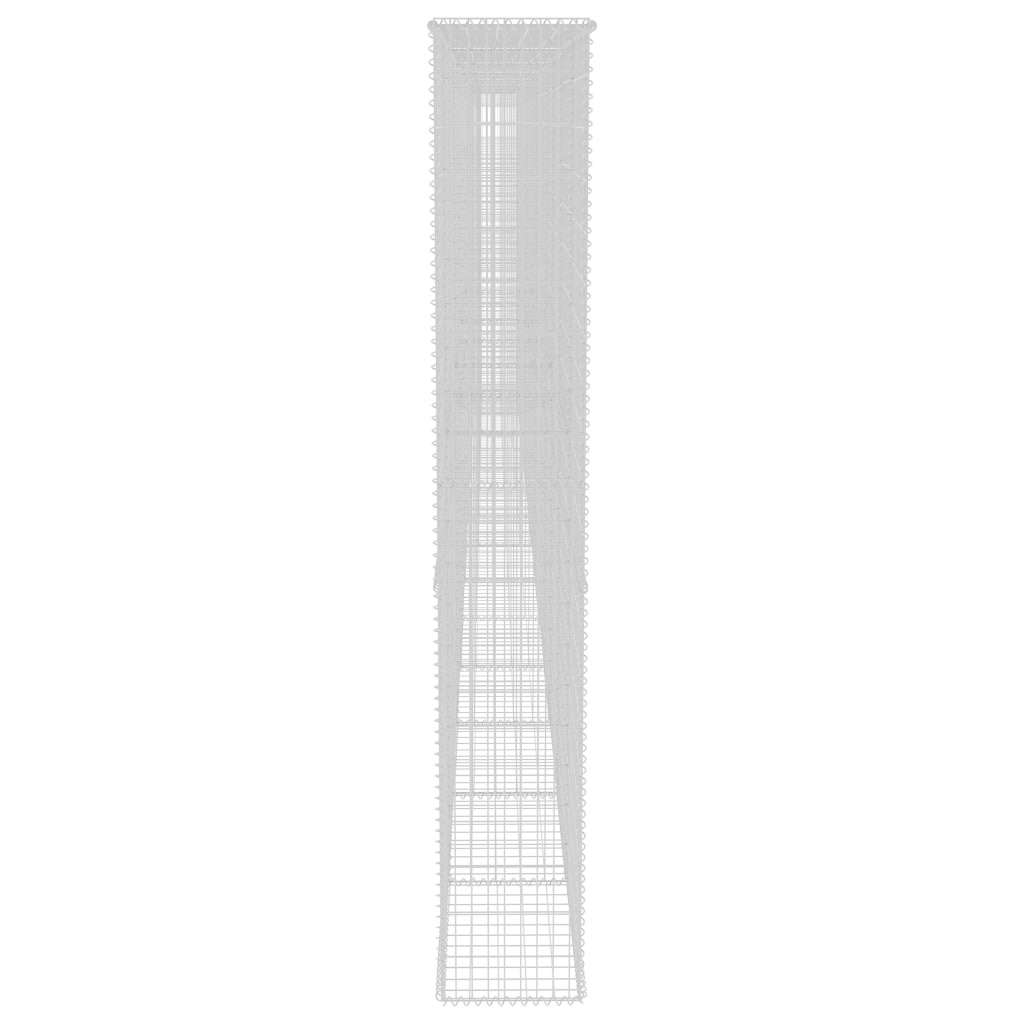 VidaXL Schanskorfmuur met deksels 900x50x200 cm gegalvaniseerd staal