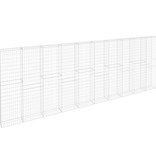 VidaXL Schanskorfmuur met deksels 600x30x200 cm gegalvaniseerd staal