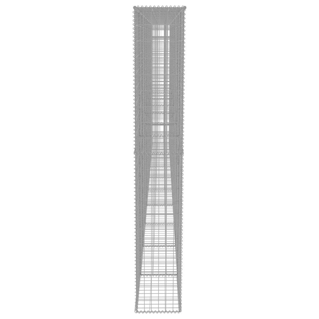 VidaXL Schanskorfmuur met deksels 600x30x200 cm gegalvaniseerd staal