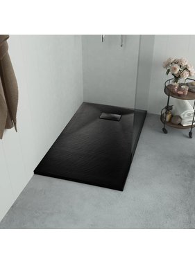 VidaXL Douchebak 100x70 cm SMC zwart