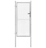 VidaXL Tuinpoort 105x225 cm gegalvaniseerd staal zilverkleurig