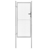 vidaXL Tuinpoort 105x225 cm gegalvaniseerd staal zilverkleurig